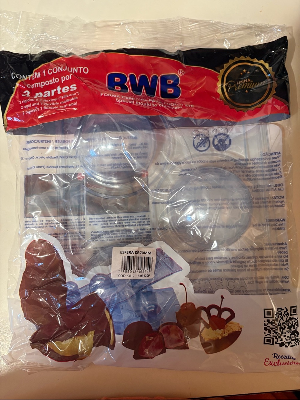 New Clear Plastic Chocolate Bomb Molds 70mm